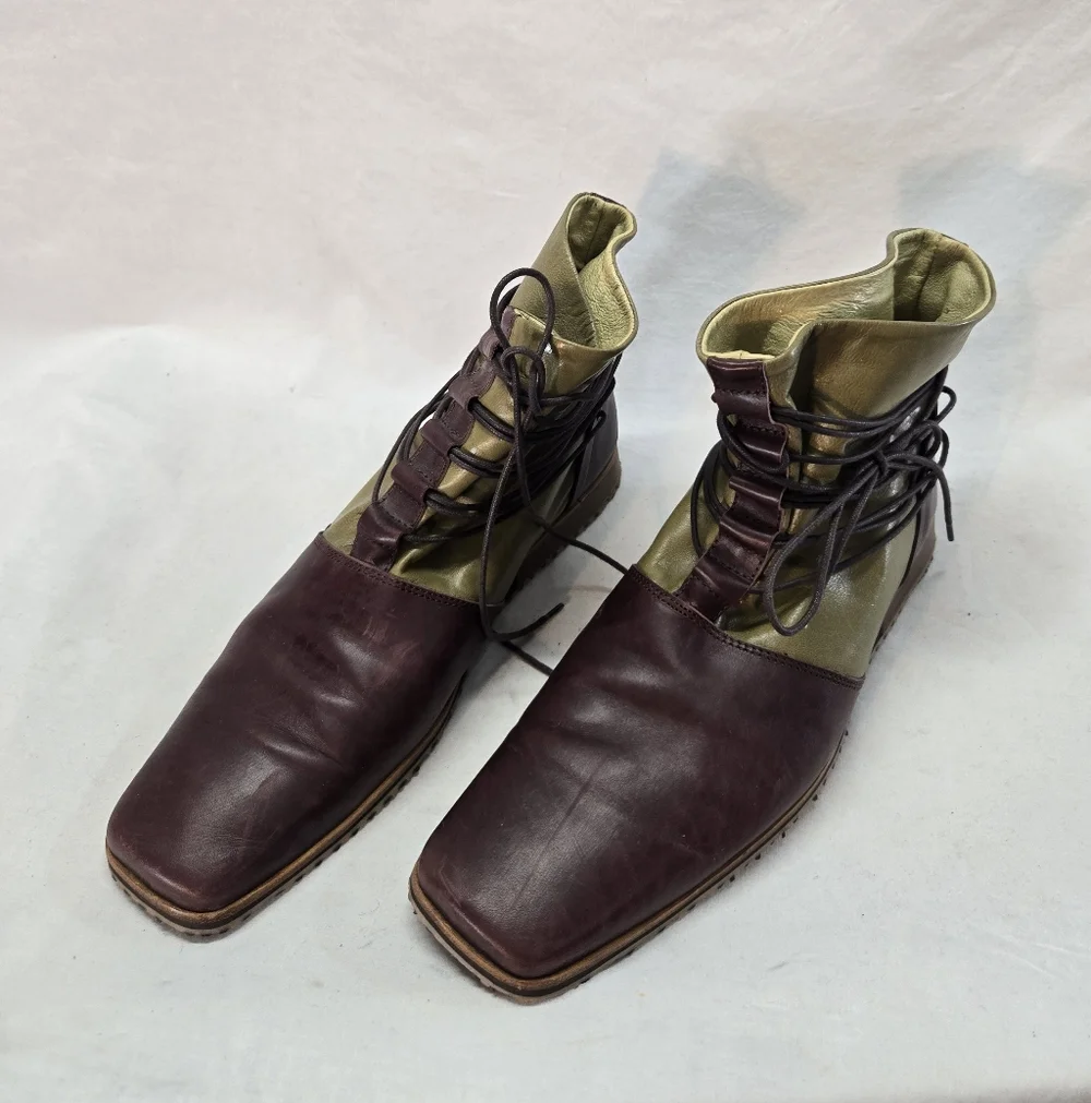 Swear London Men's Size 45 Colorblock Leather Shoe Ankle Boots